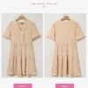 Womens Dresses 2025 V Neck Short Sleeve Casual A Line Flowy Swing Shift Dress Mini Dress