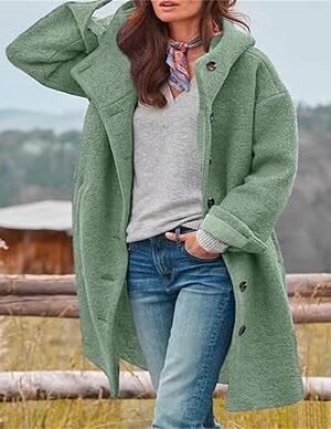 61N7WS54pdL._AC_SX342_.jpg Women Single Breasted Hood Casual Blend Jacket