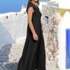81QeG31VGL._AC_SY445_.jpg Womens Casual Maxi Dress V Neck Ruffle Sleeve Long Dresses Fashion Flowy Tiered Boho Beach Vacation Sundress