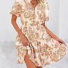 81mzucbVX2L._AC_SX342_.jpg Women Short Dresses V Neck Short Sleeve Tiered Ruffle Boho Swing Dress ALine Mini Dresses
