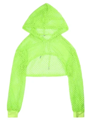 Hc7987f27a6ed4105ad551721b7d5f056K.webp Hot Women t shirt Casual Vest Bra Cover Fish Net Hollow out Drawstring Micro Length Hoodie Crop Tanks Top Oversize Women t shirt