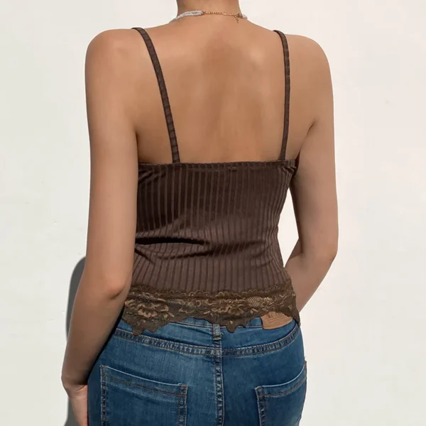 Hd299e0a893d845feb922edaac2dd0753Y.webp Goth Aesthetic Lace Patchwork Tank Tops For Women Sexy V-Neck Brown Retro Crop Tops Summer y2k Fashion Casual Camisole