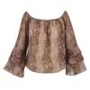 S09cb955d259d4ba88ffc078d8dab313a3.webp New Summer Women's Casual Printed Off-the-Shoulder Chiffon Blouse: Elegant Color-Blocking, Resort Style, Perfect for Summer