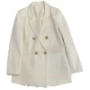 S0b43ea363f8f4c598b96125b5a17a8137.webp Spring Autumn Commute Stylish Slimming Ladies' Blazer 2025 White College Style Fashionable Business Coat Pure Color Regular Fit