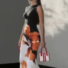 2026 Spring new women's clothing European and American cross-border dresses Fashionable and elegant slim-fit waist-cinching print