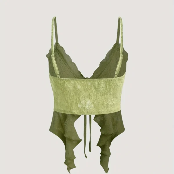 S1ac3ff4d9af5438ba39e28c36a406371d.webp Summer Y2k Clothes Sexy Crop Tops Women's Corset Lace Bandage T-shirt Camisole Woman Sling Tank Top Fashion Sleeveless Waistcoat