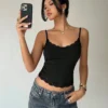 S1b06d53c9e1c42c0970095135279538au.webp Women's Sexy Lace Trim U-Neck Basic Solid Color Slim Fit Cami Top Casual Spaghetti Straps Backless Crop Top Spring/Summer 2026