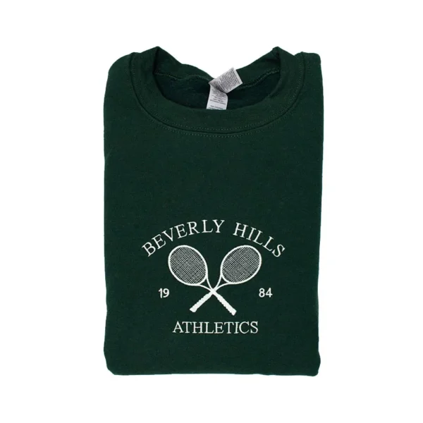 S226a48ef8efe4e61b98b7b908aab8858X.webp American Retro Tennis Athletic Embroidered Thick Pullovers Women Spring Long Sleeve Crewneck Loose Cotton Casual Art Sweatshirts