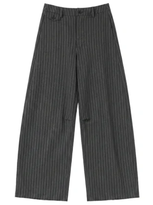 CHIC VEN New Fashion Women Trousers Loose Casual Herringbone Office Ladies Wide Leg TR Suit Pants Side Pocket Spring Summer 2026