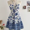 Women's Romantical Floral Print Halter Neck Sexy Fashionable Dress Easy to Create Lazy Stylish Vacation Style Dress