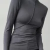 2025 Turtleneck Y2K Long Sleeve T Shirts Women White Autumn Winter Casual Black Basic Gray Sexy Tops 90s Fashion Vintage