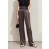 S2d2acca5d2f4405aa6c3127e16be850dX.webp Amii Minimalism 2024 Women Wide-leg Casual Pants Summer New Letter Embroidery Rubber Band Waist Fashion Female Trousers