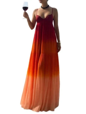 S2f6c9bd85e5743f1bc9e618849aff18fq.webp 2026 Spring new women's clothing Cross-border European and American dresses Casual everyday vacation style gradient color suspend