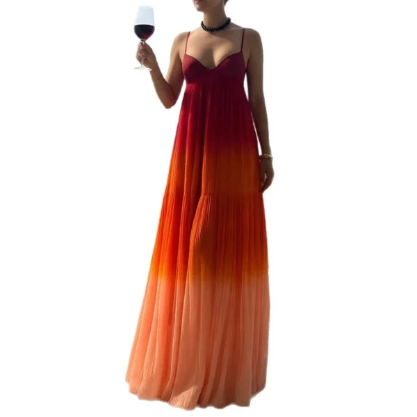 S2f6c9bd85e5743f1bc9e618849aff18fq.webp 2026 Spring new women's clothing Cross-border European and American dresses Casual everyday vacation style gradient color suspend