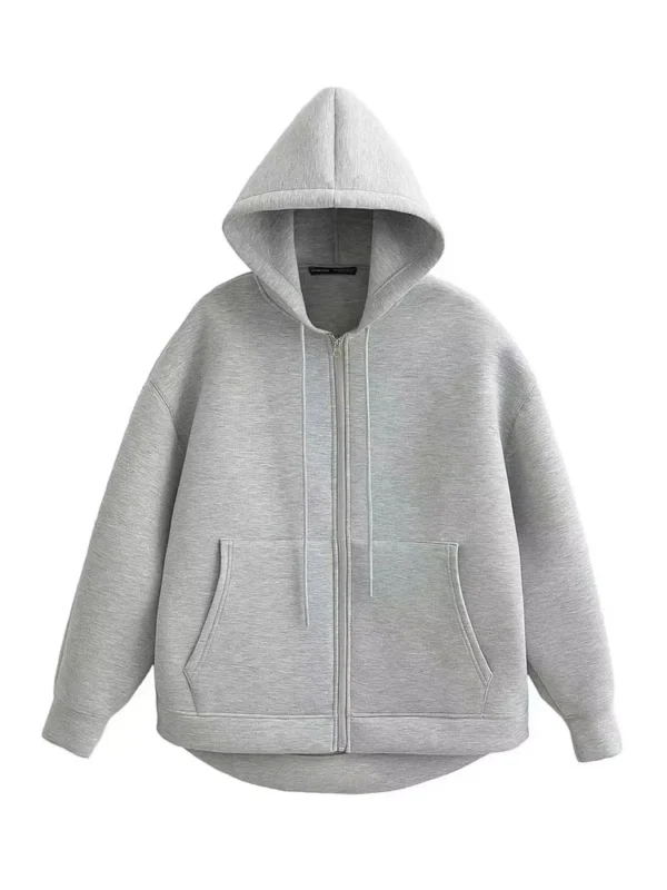 S3694fc8a157348498f910d8ec42f02c5c.webp HH Autumn Winter Women's Zipper Hoodie Coat High Street Double Pockets Oversize Jakcet Loose Sweatshirts Outerwear Top
