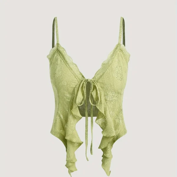S3942bd680a2e435ea780d5e75402a7a0B.webp Summer Y2k Clothes Sexy Crop Tops Women's Corset Lace Bandage T-shirt Camisole Woman Sling Tank Top Fashion Sleeveless Waistcoat