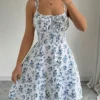 Women's Summer Floral Spaghetti Strap Beach Short Dress,Womens Dresses,Woman Clothing,Woman Clothes,Sundress,New In Dress 2025