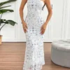 Women's New Maxi Dresses Summer Sexy Lace Tube Top Backless Dress Streetwear Fashion Elegant Lady Casual Slim Dresses Clothing
