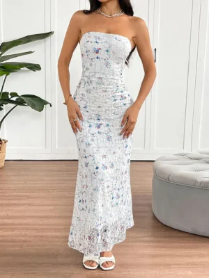 S3f1018aec9e5463bb569a3d1aea79e79H.webp Women's New Maxi Dresses Summer Sexy Lace Tube Top Backless Dress Streetwear Fashion Elegant Lady Casual Slim Dresses Clothing