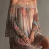 S4bcc9c0fbf754a539622374b546a80c9B.webp Casual Long Sleeve Chiffon Dress Vintage One-shoulder Lace Spliced Short Dress Summer Elegant Leopard Printed Pleated Mini Dress