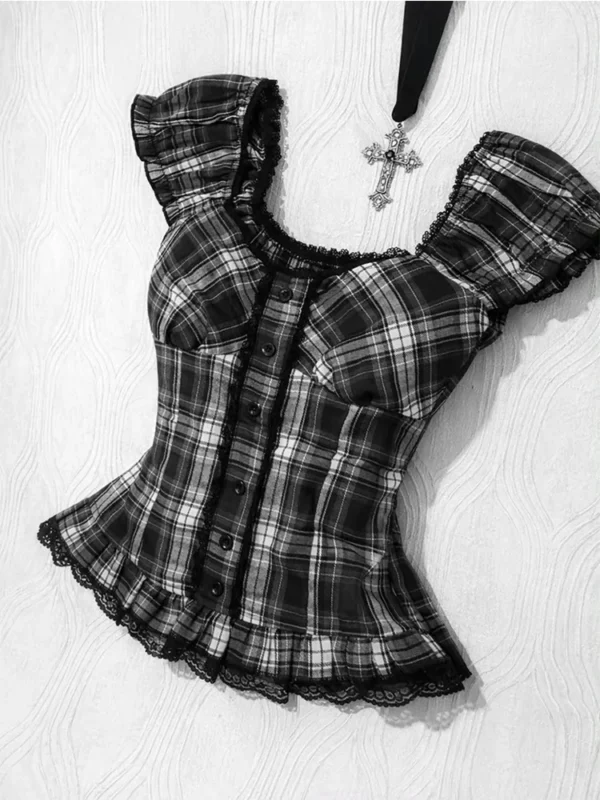 S6b0d1eec16544dd58ae41da66594640dc.webp Y2K Gothic style aesthetic tops square neck womens style retro Harajuku fashion casual fairy style sweet and cute emotional girl
