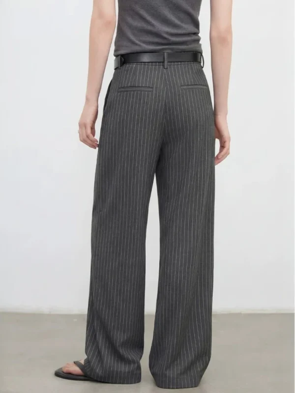 S6be058a914364fad8ccdbd88856997b9Z.webp CHIC VEN New Fashion Women Trousers Loose Casual Herringbone Office Ladies Wide Leg TR Suit Pants Side Pocket Spring Summer 2026