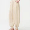 S703f26d587c942fc96b7760ff0d9a7daV.webp FSLE 2026 Summer Women's High Waist Pleated Straight Leg Pants with Elasticized Hem for Office Commute and Casual Daily Wear