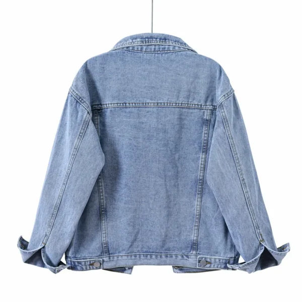 S70c58ccafa6c42a6a6cd3dc0b8ac15f5S.webp Jeans Jacket Women 2025 5XL Spring Coat Oversize Vintage Loose Denim Jacket Outerwear Autumn Chic Ladies Jackets big size S-5XL