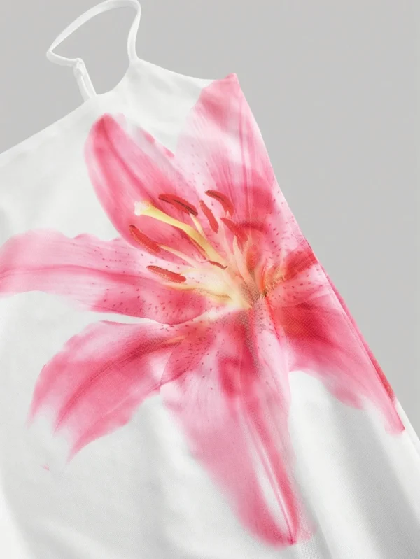 S81cbf01a0b2740718d7fc29ab5e43622d.webp Elegant floral print sundress, resort-style dress