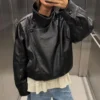 S831f87015e1548529e9f11c292ff683bm.webp Women Fashion Leather Jacket Autumn Winter Loose Causal PU Faux Leather Jackets Coat Fashion Street Motorcycle Jackets