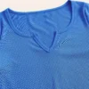 S84c5eb425acc41b88c9b2bf482896e5dl.webp Notched Neck Lettuce Trim Crop T-shirt Casual Short Sleeve Crop Top For Spring & Summer Women's Clothing