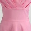 S8ae23c9921de40b18132850f0d2c79494.webp Pink Summer Dress Women V Neck Vintage Robe Elegant Retro pin up Party Office Midi Dresses