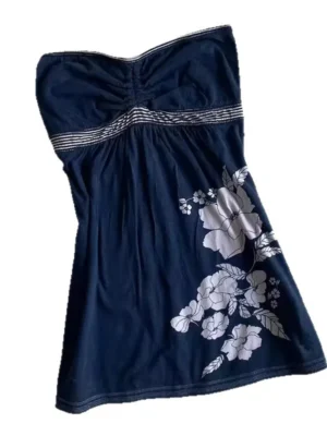 S8c33e4f812224018b526b0a696946607K.webp Fashion Y2K High Street Punk Classic Versatile Vests 2026 Summer New Floral Print Halter Lace-up Slim Tube Top Elegant Women Top
