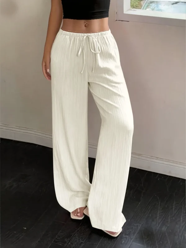 S90c42188b7144f2e9a273e61d90d8232b.webp Bohemian Pleated Wide-Leg Pants Women's High-Waist Loose Pants