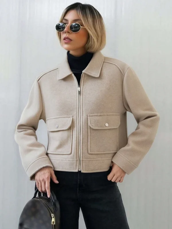 S9df4c9b919084f1eb48070ba61cd1f69X.webp SLTNX Women's Zipper Jacket Coat New Winter Long Sleeve Pocket Outerwear Coat Short Street Elegant Women's Jacket