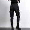 Sb21e2facd2054aefbec4598707e1affeG.webp Black Work Pants for Women in Spring and Autumn 2024 New Ins Trendy and Versatile Slimming Elastic Ankle-Length Sports Pants