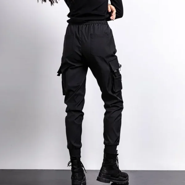 Sb21e2facd2054aefbec4598707e1affeG.webp Black Work Pants for Women in Spring and Autumn 2024 New Ins Trendy and Versatile Slimming Elastic Ankle-Length Sports Pants