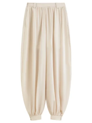 Sb36c89adeafe49d0ae09e5829726771dv.webp FSLE 2026 Summer Women's High Waist Pleated Straight Leg Pants with Elasticized Hem for Office Commute and Casual Daily Wear