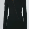 Fashion Single Breasted Shirt Women Casual Lady Solid Long Sleeve Hollow-out Split Bodycon Top 2026 Spring Daily Highstreet Tops