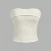 Sbe40d19c1f4e4f8c8aa130128f29aed77.webp Sexy Rib-knit Tube Top Women Summer 2024 Y2K Clothes Grunge Punk Solid Strapless Sleeveless Slim Fit Crop Tank Top Streetwear