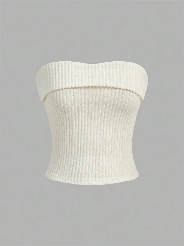 Sbe40d19c1f4e4f8c8aa130128f29aed77.webp Sexy Rib-knit Tube Top Women Summer 2024 Y2K Clothes Grunge Punk Solid Strapless Sleeveless Slim Fit Crop Tank Top Streetwear