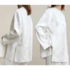 Sc2ceb8a95e4a4740b5c2030d4fca7fe3y.webp Amii Women's Jacket 2026 Spring New Elegant Jacquard Tie Front Coat O-Neck Loose Asymmetric Placket Long Sleeve Tops