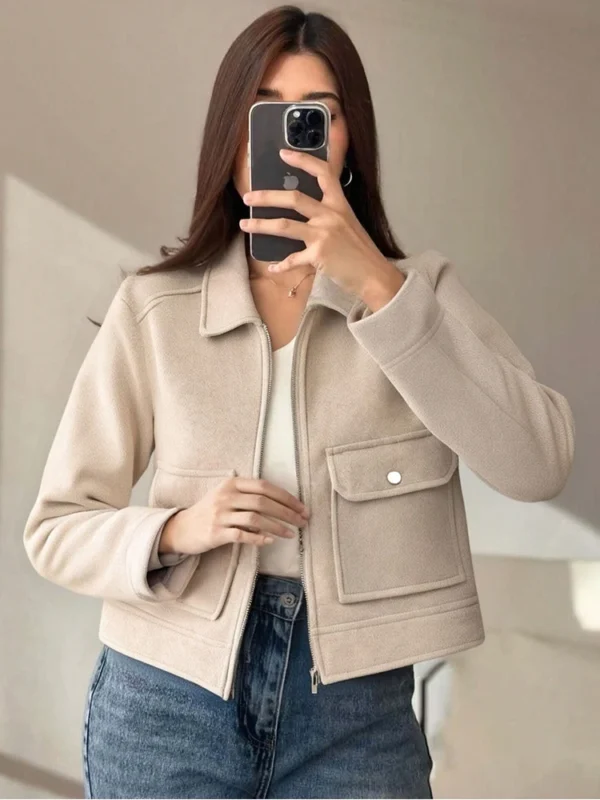 Sc79082dc1bfa4d37bbe3b7a64ffe1ddcP.webp SLTNX Women's Zipper Jacket Coat New Winter Long Sleeve Pocket Outerwear Coat Short Street Elegant Women's Jacket