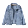 Scaa39be940814c3c9d9ea2a206da5684D.webp Jeans Jacket Women 2025 5XL Spring Coat Oversize Vintage Loose Denim Jacket Outerwear Autumn Chic Ladies Jackets big size S-5XL
