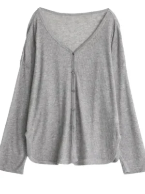 Scb86f0c9fa6947f48bc6d4725fef2453z.webp Women's Cardigan New V-neck Long Sleeved Female Shirt Female Jumpers Sun Protection Woman Top Spring Summer Knitted Cardigan
