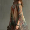 Scd8d586fe86b4374a7ca84e654023d942.webp Casual Long Sleeve Chiffon Dress Vintage One-shoulder Lace Spliced Short Dress Summer Elegant Leopard Printed Pleated Mini Dress