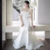 Sd4ca25e403ea4ff68c8c120be9ea32b4y.webp French One Shoulder Light Wedding Dress, Bridal Forest Style Outward Yarn, Simple White Dress, Fish Tail Welcome Yarn 2026