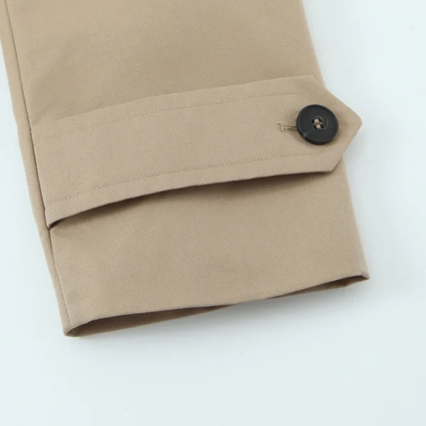 Willshela Women Fashion Khaki Double Breasted Short Trench Jacket Vintage Notched Neck Long Sleeve Female Chic Lady Coat Outfits
