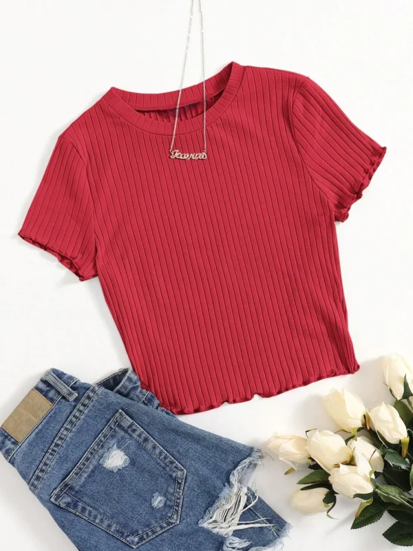 Sdc76361acc1b4438a47251b51746f26as.webp New summer women's fashion trend round neck women's T-shirt