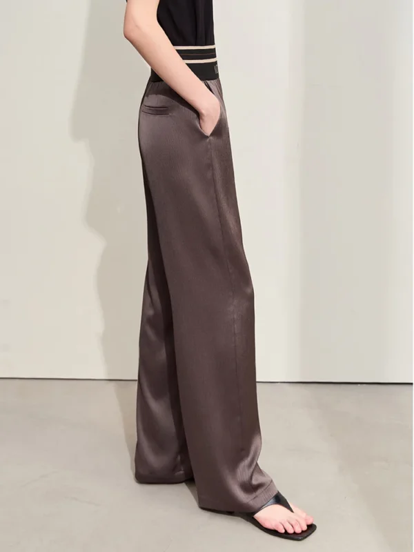 Se2178b2b15f54560a279e4d75621456cb.webp Amii Minimalism 2024 Women Wide-leg Casual Pants Summer New Letter Embroidery Rubber Band Waist Fashion Female Trousers